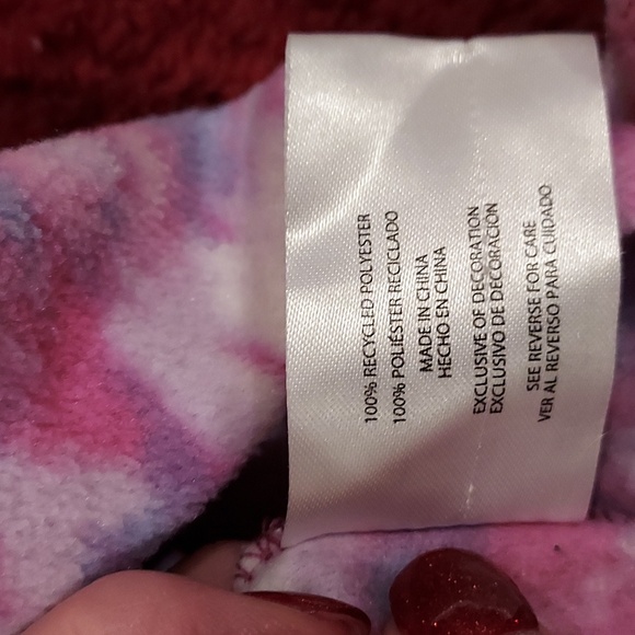 Eddie Bauer Pink and Purple Soft Fleece Long Sleeve Half Zipper Pullover SIze M - Picture 9 of 10